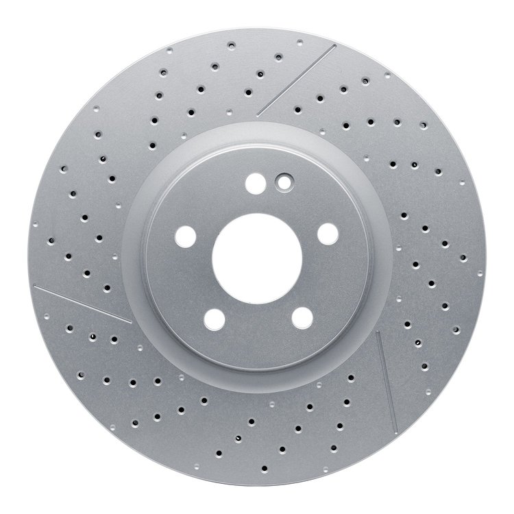 930-63151 GEOMET Drilled/Slotted Hi-Carbon Alloy Brake Rotor [Coated], 2014-2019 Mercedes-Benz, Position: Front