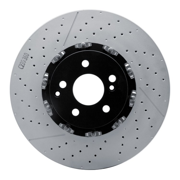 930-63164A GEOMET Drilled/Slotted Hi-Carbon Alloy Brake Rotor [Coated], 2007-2016 Mercedes-Benz, Position: Front