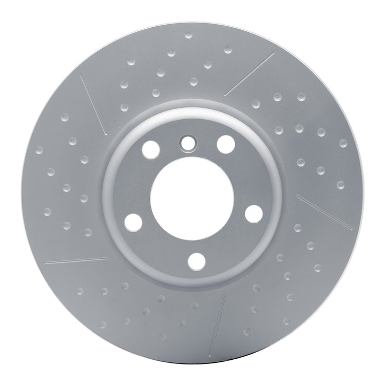 940-31108A GEOMET Dimpled & Slotted Hi-Carbon Alloy Brake Rotor [Coated], 2012-2021 BMW, Position: Front