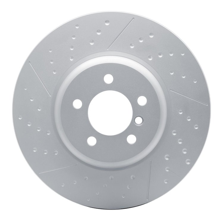 940-31112A GEOMET Dimpled & Slotted Hi-Carbon Alloy Brake Rotor [Coated], 2013-2020 BMW, Position: Front