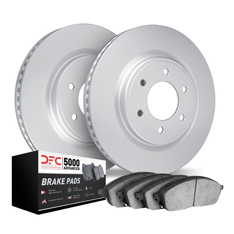 9502-48119 GEOMET Brake Rotors w/5000 Advanced Brake Pads Kit, 2014-2020 GM, Position: Rear