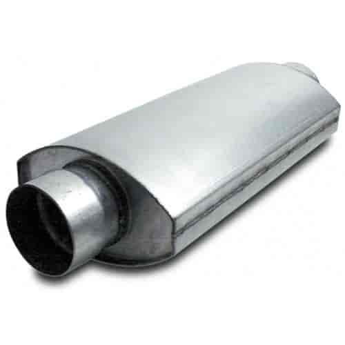 Split Flow Oval Muffler 3" Dia. Inlet/Outlet