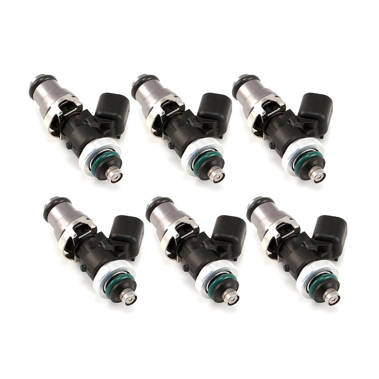 1050.48.14.R35.6 1050cc Fuel Injector Set, 14 mm (Grey) Adaptor Top GTR Lower Spacer