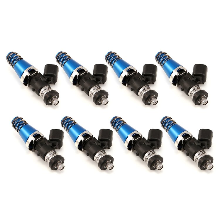 1050.60.11.D.8 1050cc Fuel Injector Set, 11 mm (Blue) Adaptor Tops, Denso Lower Cushions