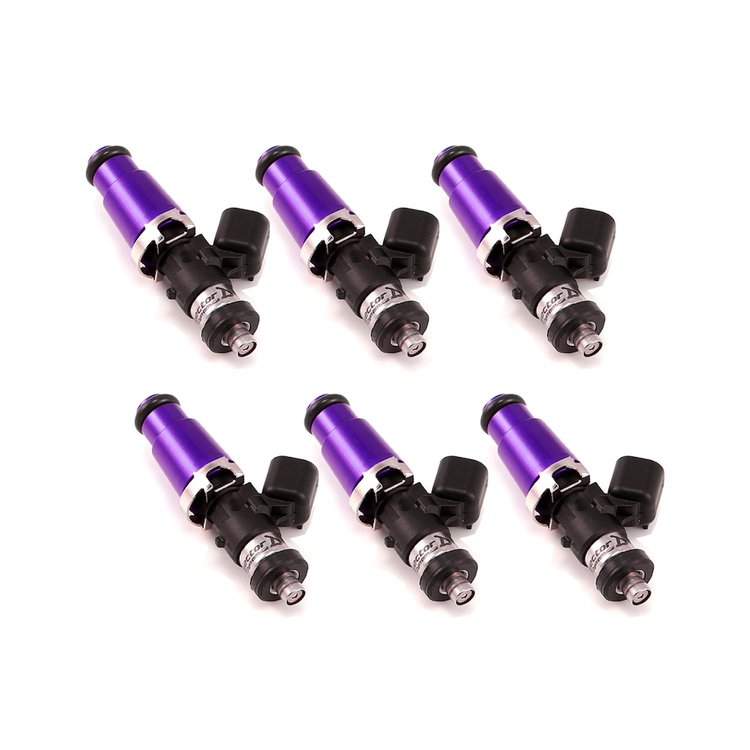 1700.60.14.D.6 1700cc Fuel Injector Set, 60 mm Length, 14 mm Purple Top, Denso Lower Cushion