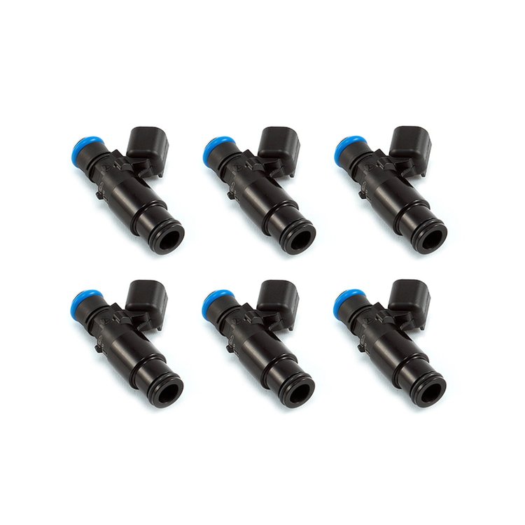 2600.48.14.14B.6 2600cc Fuel Injector Set, 48 mm Length, 14 mm Top, 14 mm Bottom Adapter