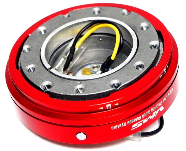 QR500RD Universal Short Steering Wheel Quick Release [Red]