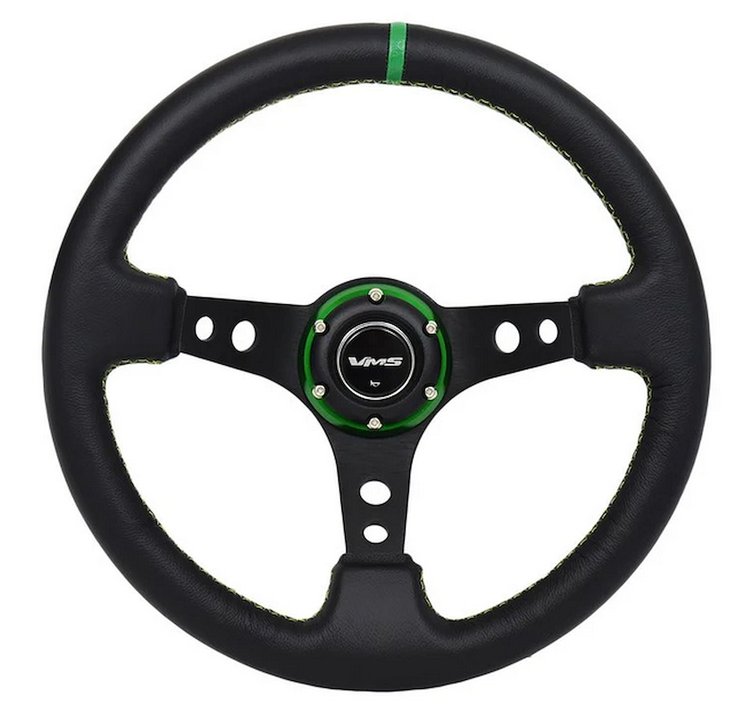 SW001GR Pilotta Deep Dish Steering Wheel [Green]