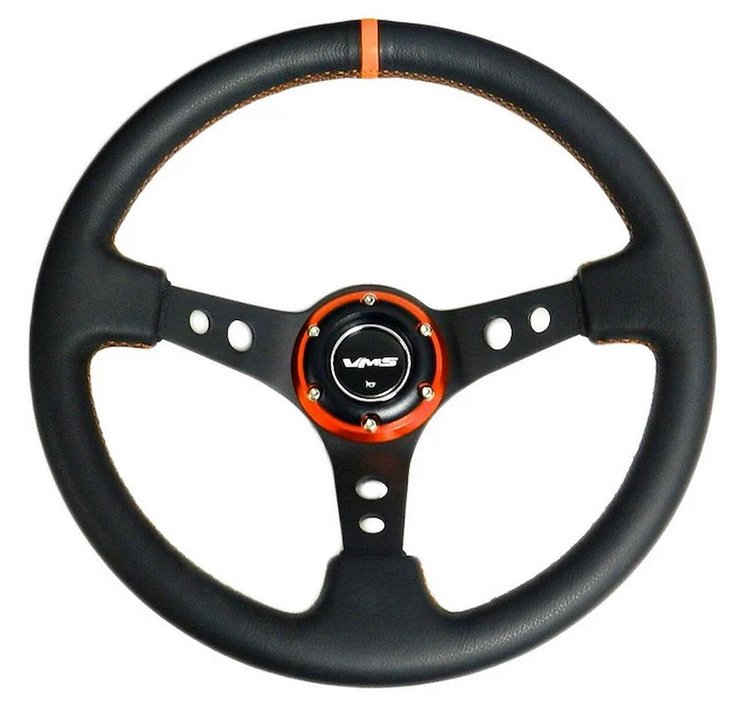 SW001O Pilotta Deep Dish Steering Wheel [Orange]
