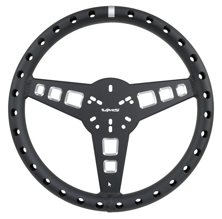 SW006MB Apex Machined Aluminum Ultra Lightweight Racing Steering Wheel [Black]