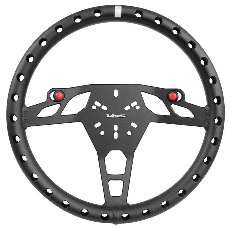SW015BK Gladiator Machined Aluminum Ultra Lightweight Racing Steering Wheel [Black]