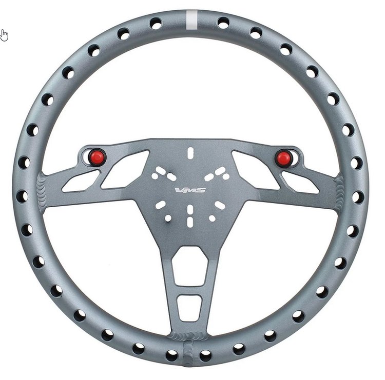 SW015GM Gladiator Machined Aluminum Ultra Lightweight Racing Steering Wheel [Gunmetal]