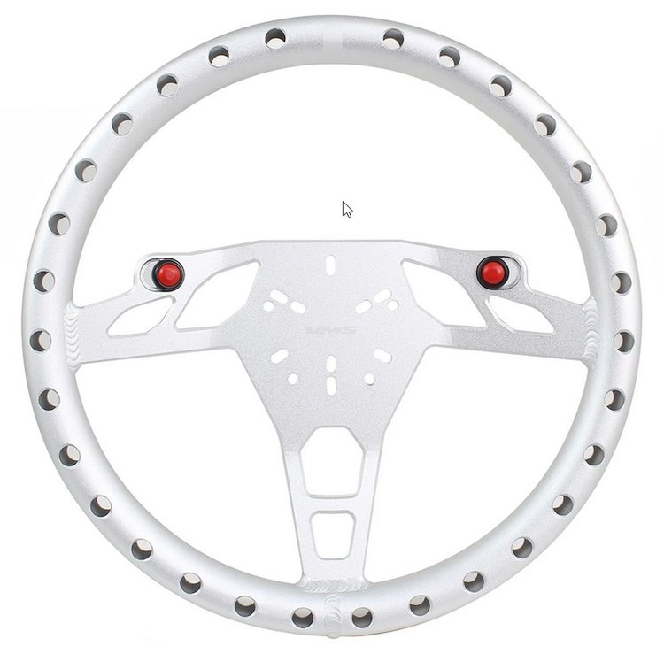 SW015SL Gladiator Machined Aluminum Ultra Lightweight Racing Steering Wheel [Silver]