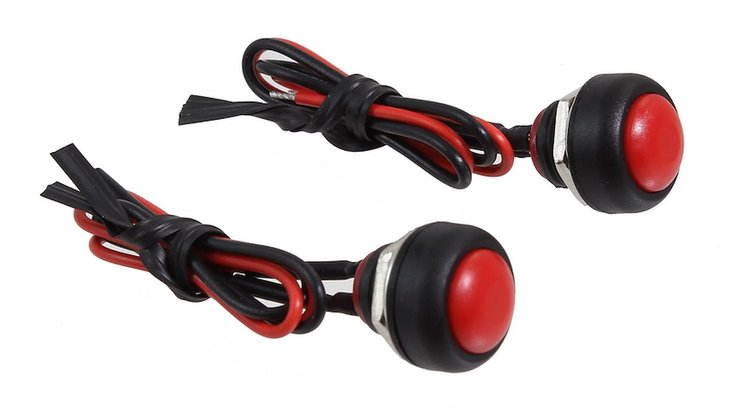SW175 Dual (2) Momentary On Push Buttons for Adapter Plate Bracket Kit for Transbrake/Line Lock