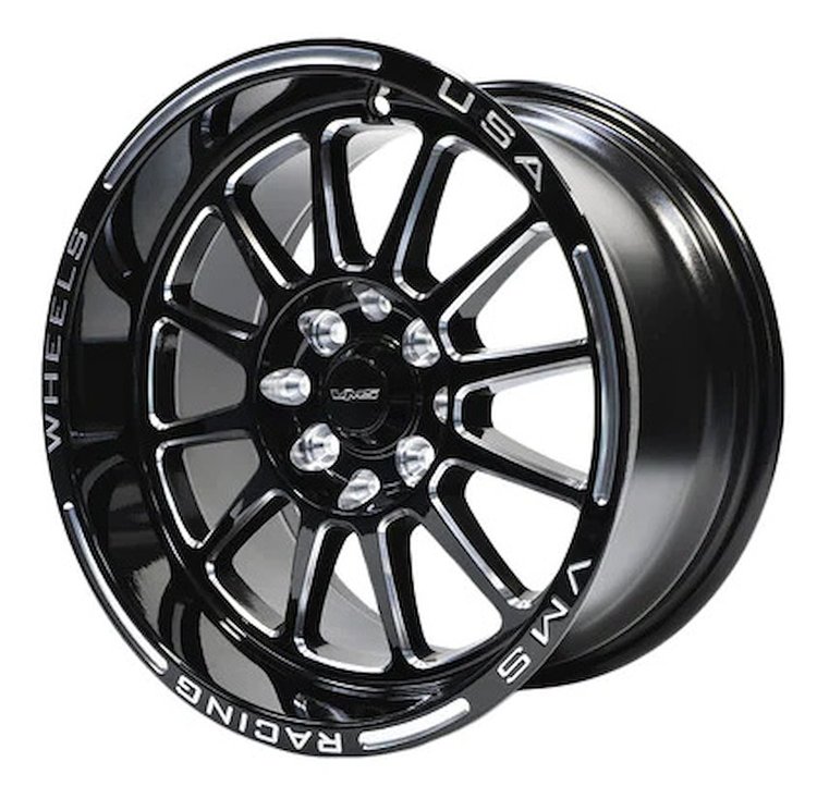 VWBH002 Black Hawk Wheel, Size: 15" x 8", Bolt Pattern: 5 x 100 mm & 5 x 4 1/2" (114.3 mm) [Finish: Gloss Black Milled]