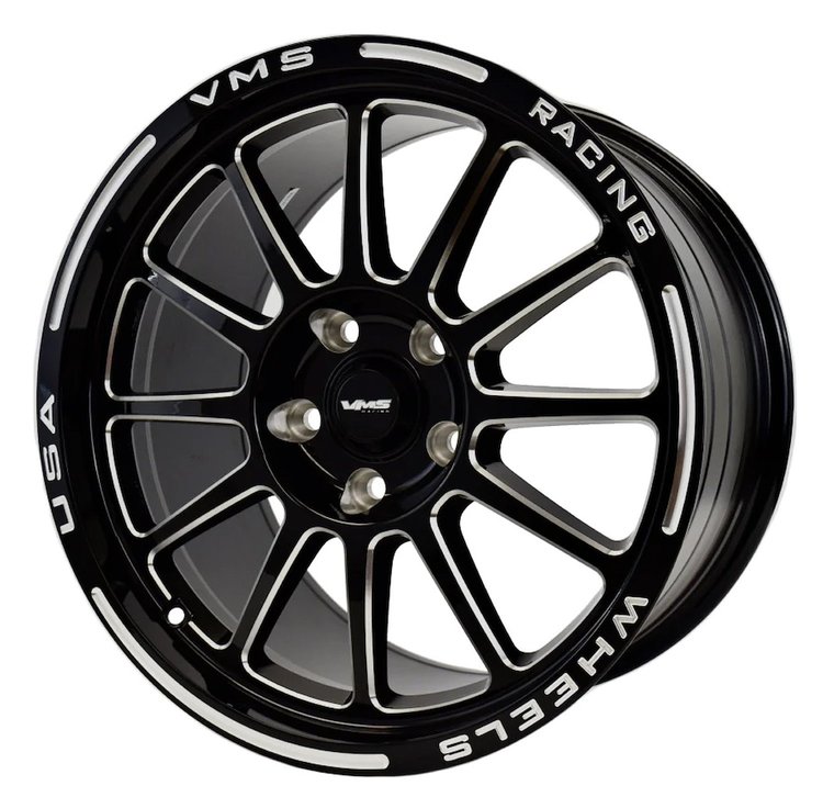 VWBH017 Black Hawk Wheel, Size: 17" x 10", Bolt Pattern: 5 x 4 3/4" (120.65 mm) [Finish: Gloss Black Milled]