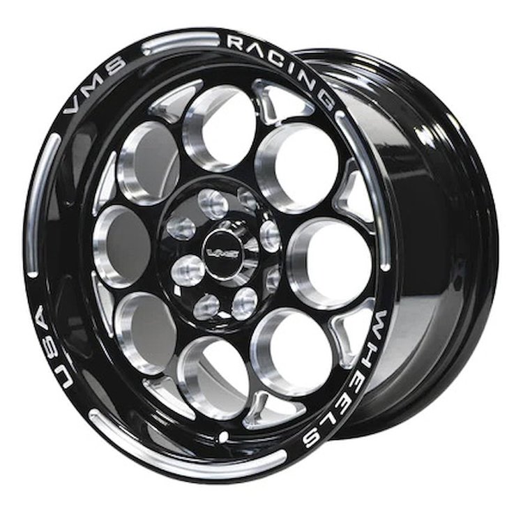 VWMO001 Modulo Wheel, Size: 15" x 7", Bolt Pattern: 4 x 100 mm & 4 x 4 1/2" (114.3 mm) [Finish: Gloss Black Milled]