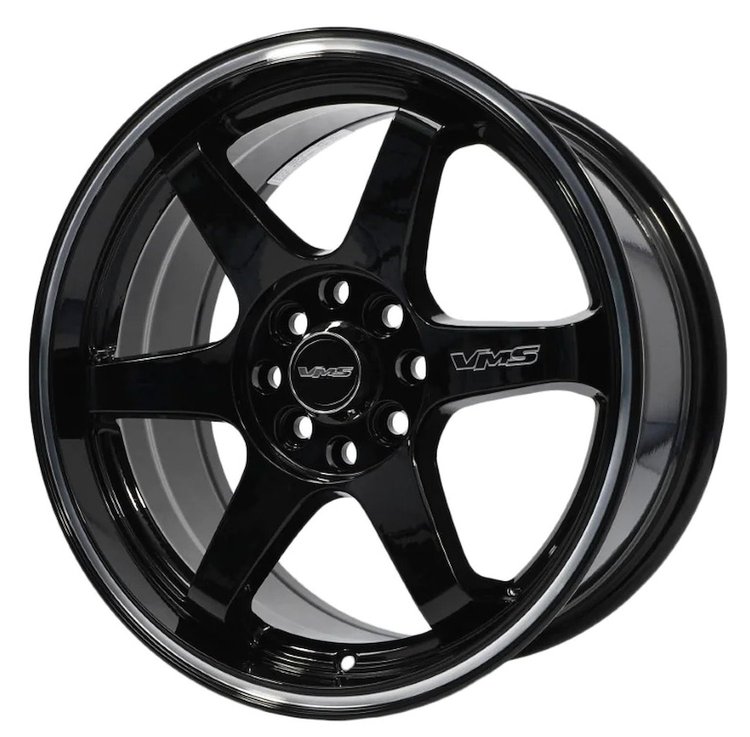 VWSH008 Superhawk Wheel, Size: 16" x 7.5", Bolt Pattern: 4 x 100 mm & 4 x 4 1/4" (107.95 mm) [Finish: Gloss Black Milled]