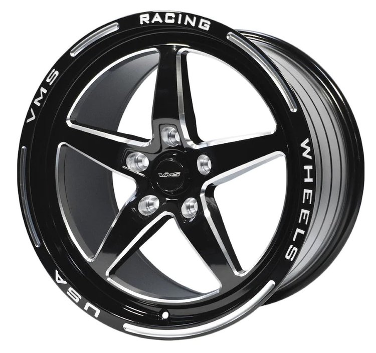 VWST031 V-Star Wheel, Size: 17" x 10", Bolt Pattern: 5 x 115 mm [Finish: Gloss Black Milled]