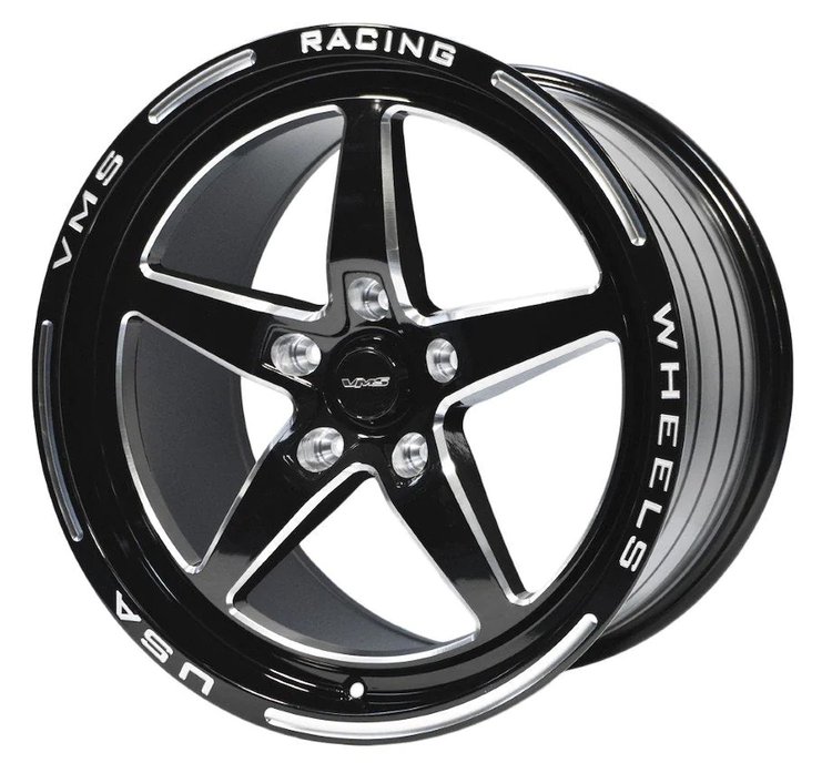 VWST064 V-Star Wheel, Size: 17" x 11", Bolt Pattern: 5 x 115 mm [Finish: Gloss Black Milled]