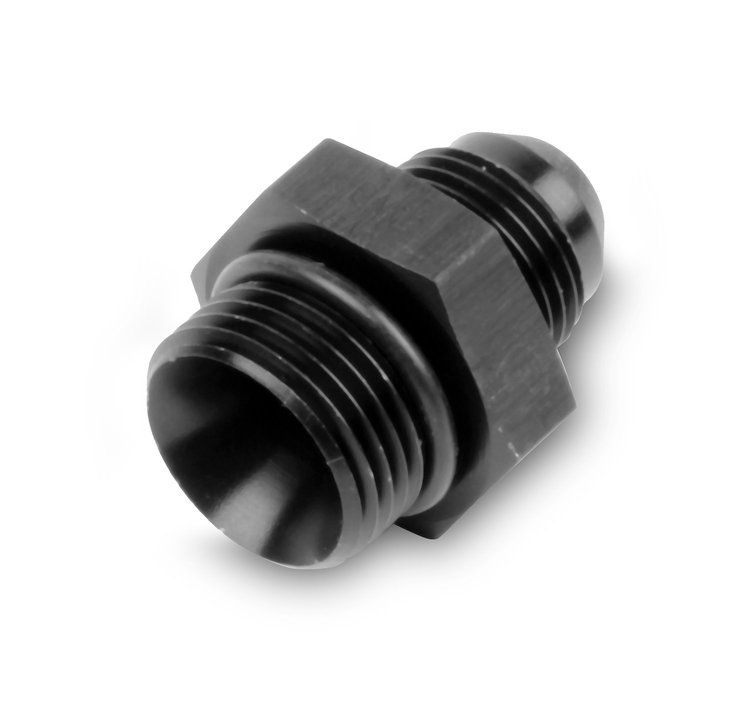 AN Radiused Fuel Pump/Regulator Fitting -8AN Male Hose, -10AN O-Ring Port