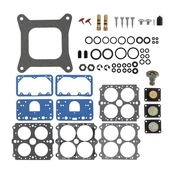 Standard Rebuild Kit, 4150 Gas, Demon and Claw, Mechanical Secondary, Red Non-Stick Gaskets