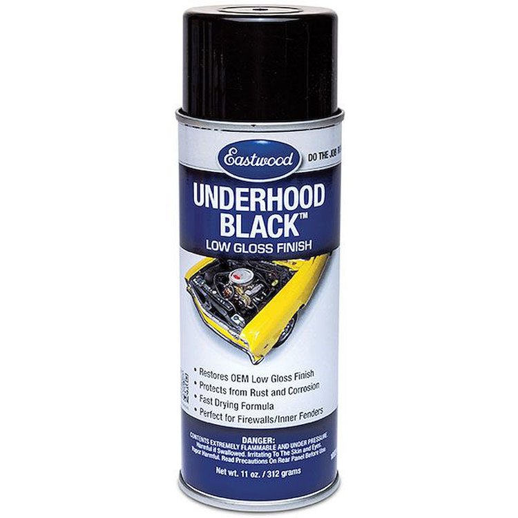 10024Z UNDERHOOD BLACK Low Gloss Paint Aerosol, 11 oz.