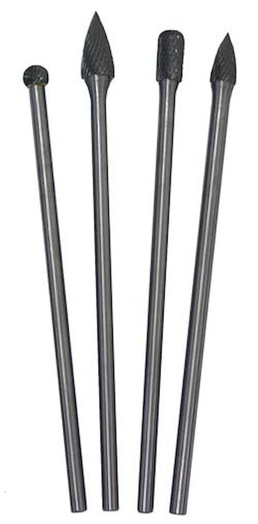 11916 Long Reach Carbide Burr Set, 4-Piece