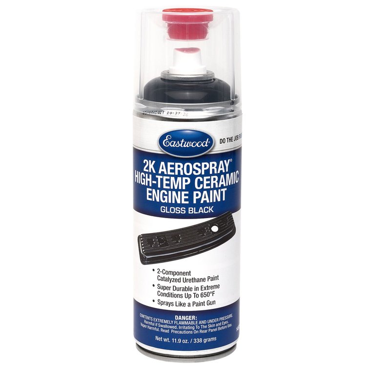 14925Z 2K AeroSpray High-Temp Ceramic Engine Paint, Gloss Black
