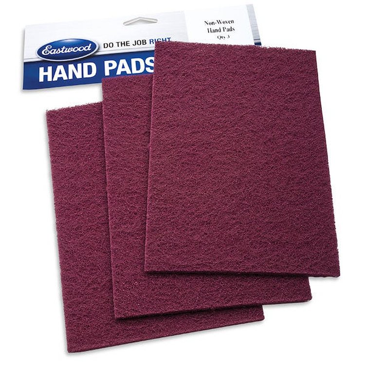 15177 Contour Non-Woven Coarse-Grit Hand Pads, Maroon, Set of 3