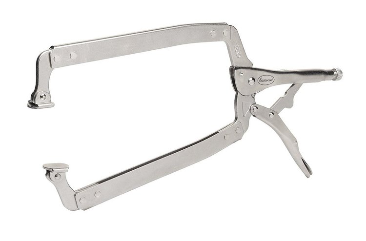 23015 18 in. Locking C-Clamp w/ Swivel Pads