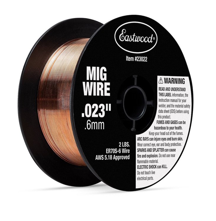 23022 Solid MIG Welding Wire, 0.023 in., 2 lb., 4 in. Spool