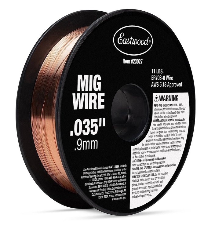 23027 Solid MIG Welding Wire, 0.035 in., 11 lb., 8 in. Spool