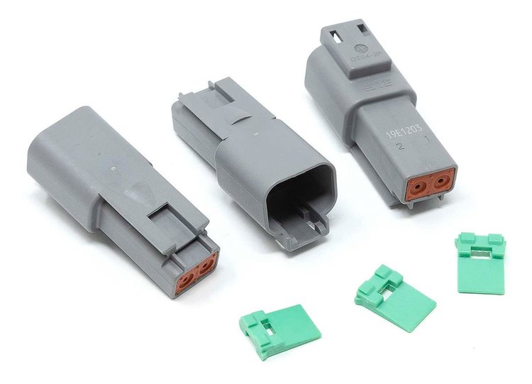 23583 Crimp-Right 3-Piece Two-Cavity Deutsch Receptacle Connector