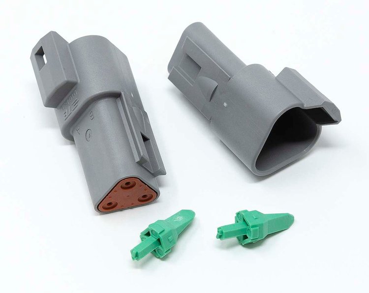 23585 Crimp-Right 2-Piece Three-Cavity Deutsch Receptacle Connector