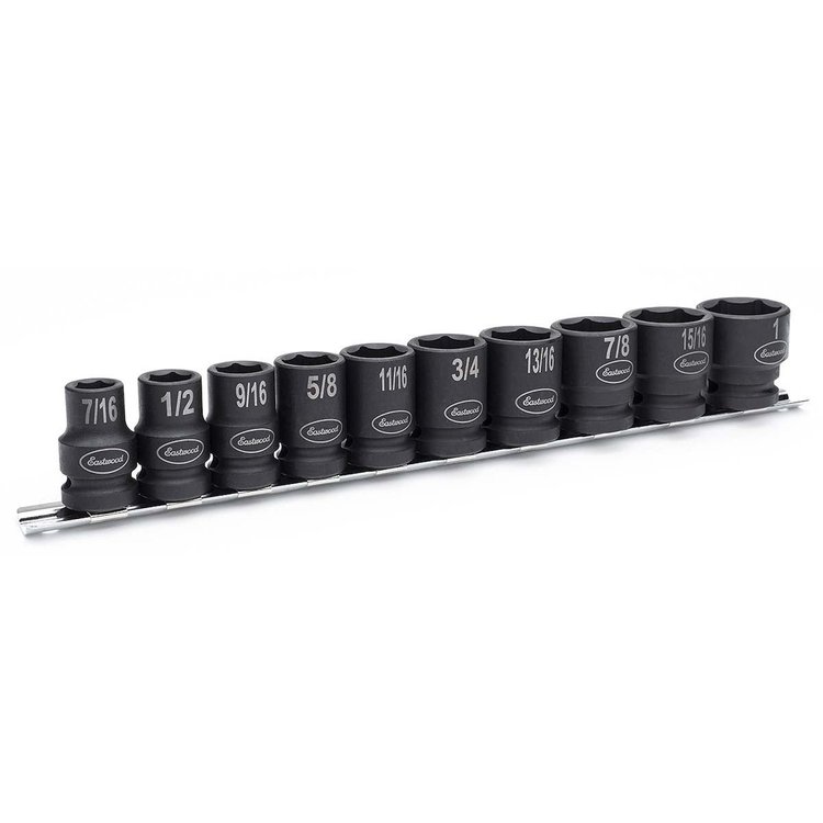 32136 Shallow Impact Socket Set, 1/2 in. SAE, Set of 10