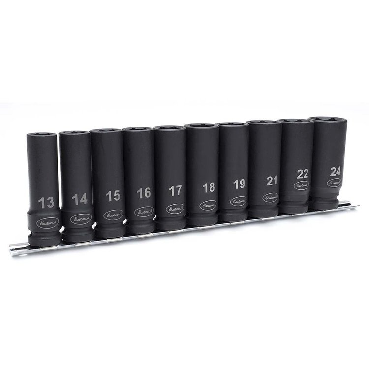 32139 Deep Impact Socket Set, 1/2 in. Metric, Set of 10
