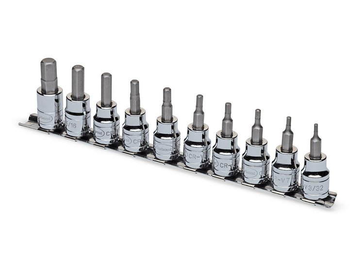 32162 SAE Hex Bit Set, 3/8 in. Drive, Set of 10