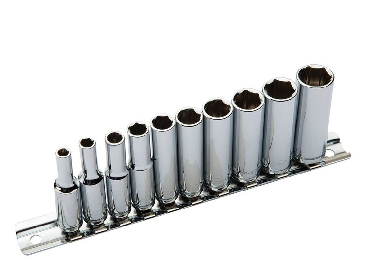 32171 MM Deep Socket Set, 1/4 in. Drive, Set of 10