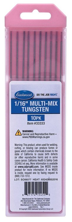 33333 1/16 in. Multi-Mix Tungsten, Set of 10, TEMM-116-10T
