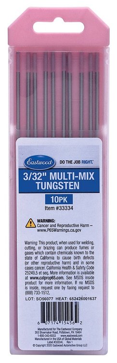33334 3/32 in. Multi-Mix Tungsten, Set of 10 TIG, TEMM-332-10T