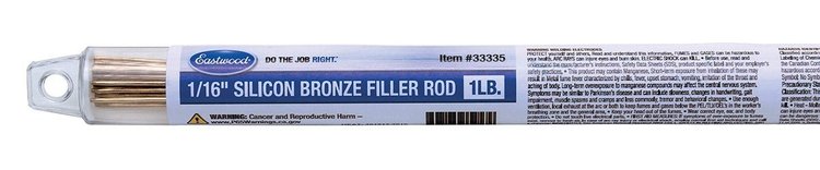 33335 1/16 in. Silicon Bronze Filler Rod, 1 lb., SILBRZ-063-01T
