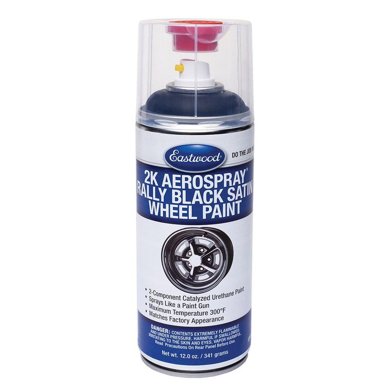 33910Z 2K AeroSpray Rally Wheel Paint, Satin Black