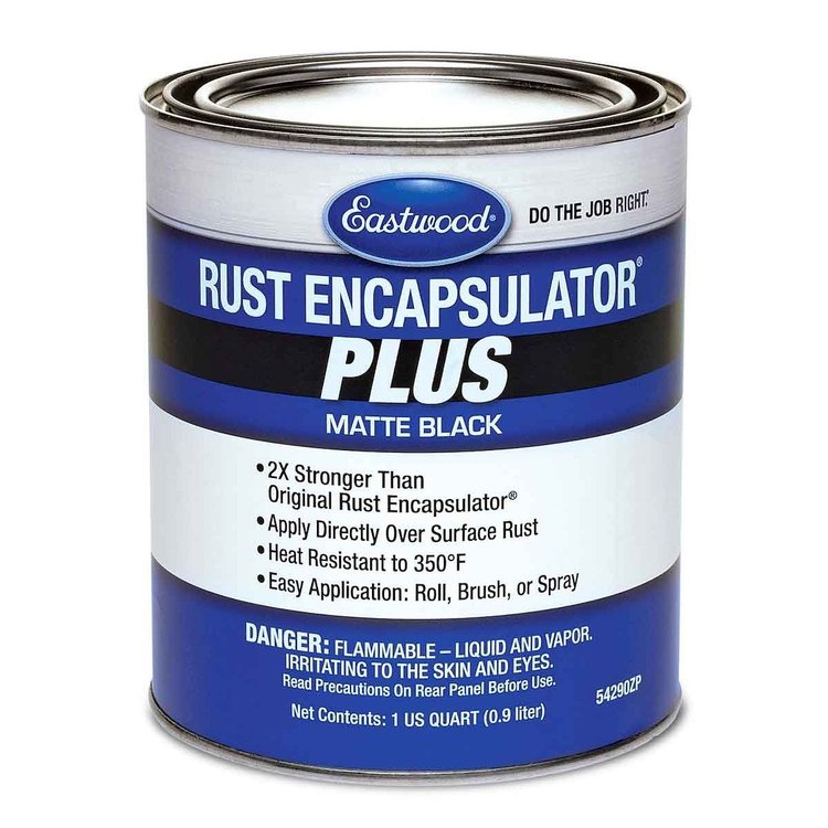 54290ZP Rust Encapsulator Plus Paint, Matte Black, Quart