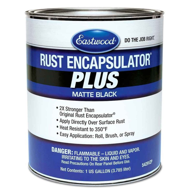 54291ZP Rust Encapsulator Plus Paint, Matte Black, 1-Gallon