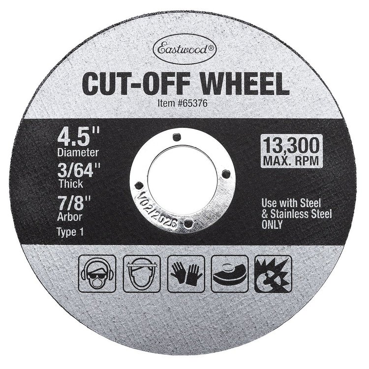 65376 4.5 in. x 3/64 in. Cut Off Wheel, 7/8 Arbor, Set of 5