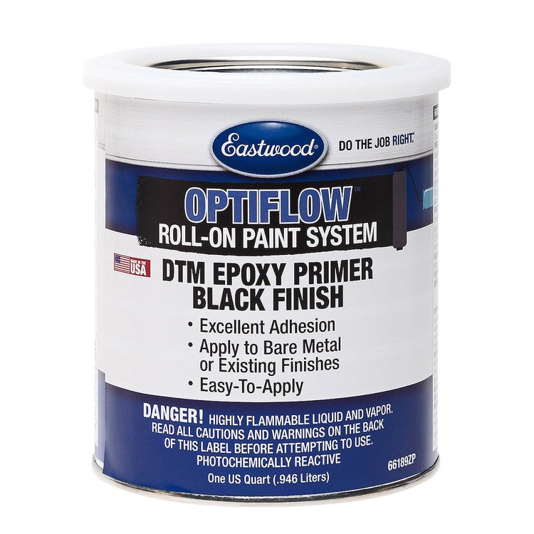 66189ZP Optiflow Roll-On Epoxy Primer, Quart, Black