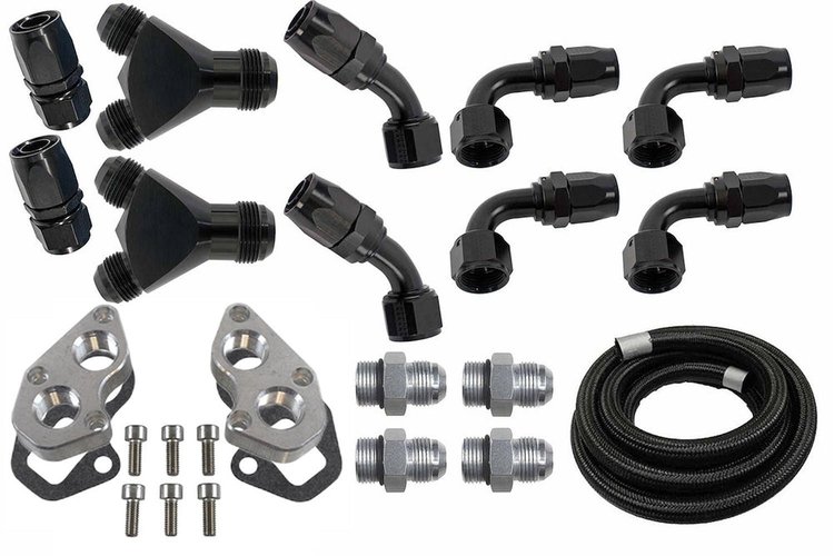 551061-RMTWP AN Radiator Hose Kit for Remote Electric Water Pump on GM Gen V LT Engines