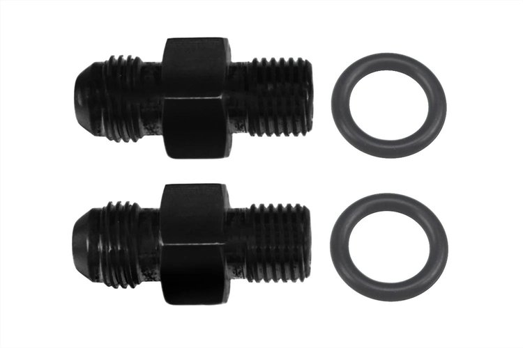 551114B Transmission Adapter Fitting Set -6AN to 1/4 in. NPSM [Black Anodized]