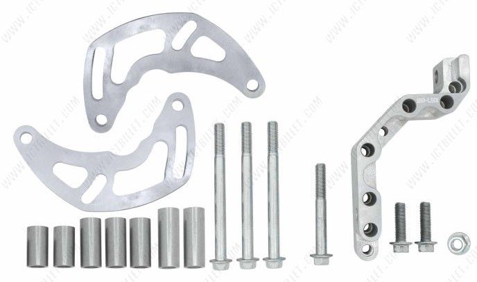 Low Mount Alternator Bracket for GM LS Engines w/Truck/SUV Crank Pulley Spacing and Electric or Remote Water Pump or Motor Plate